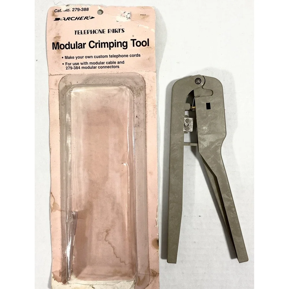 Vintage Archer Modular Crimping Tool Telephone Parts Cat No 279-388 Gray Plastic